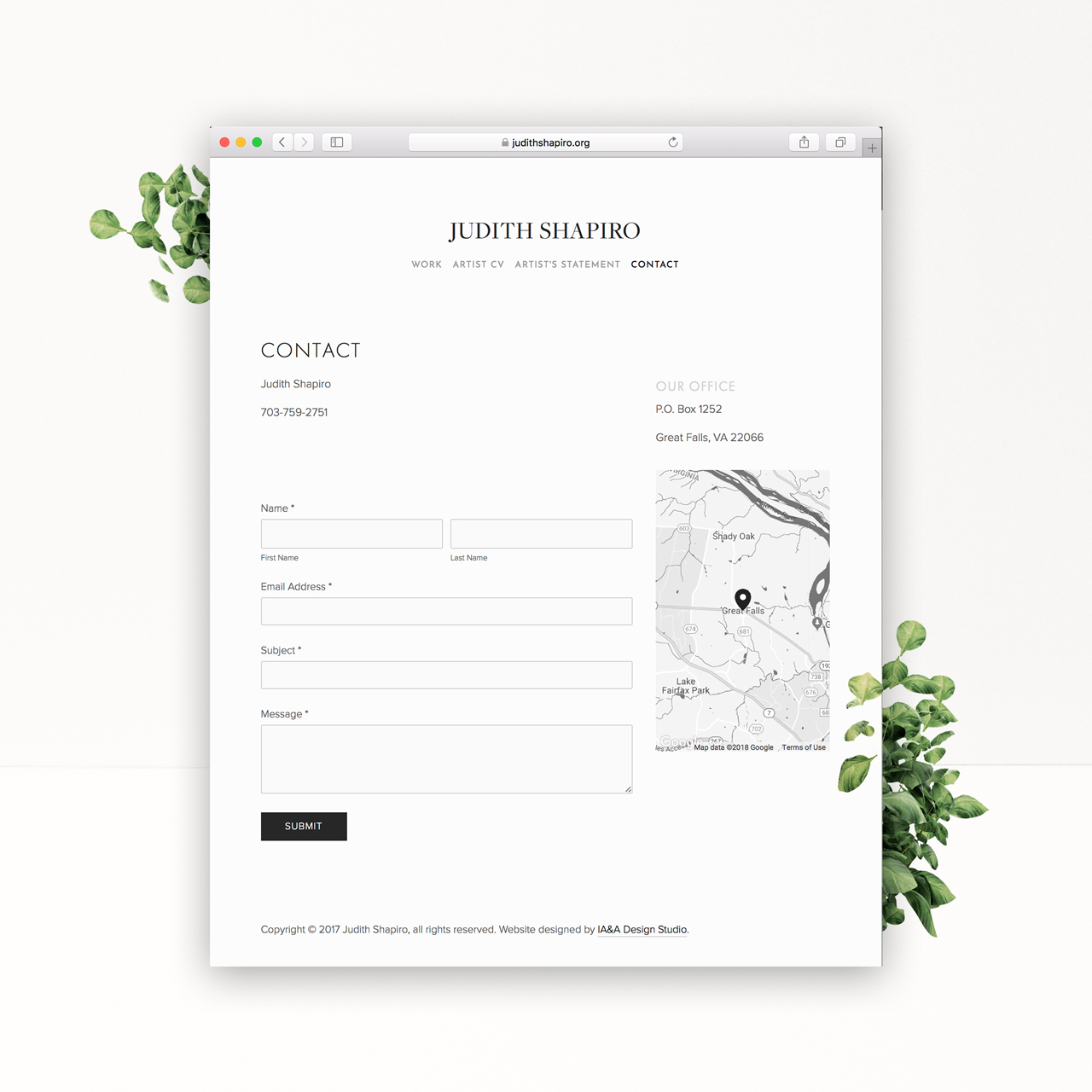 Web Design – International Arts & Artists